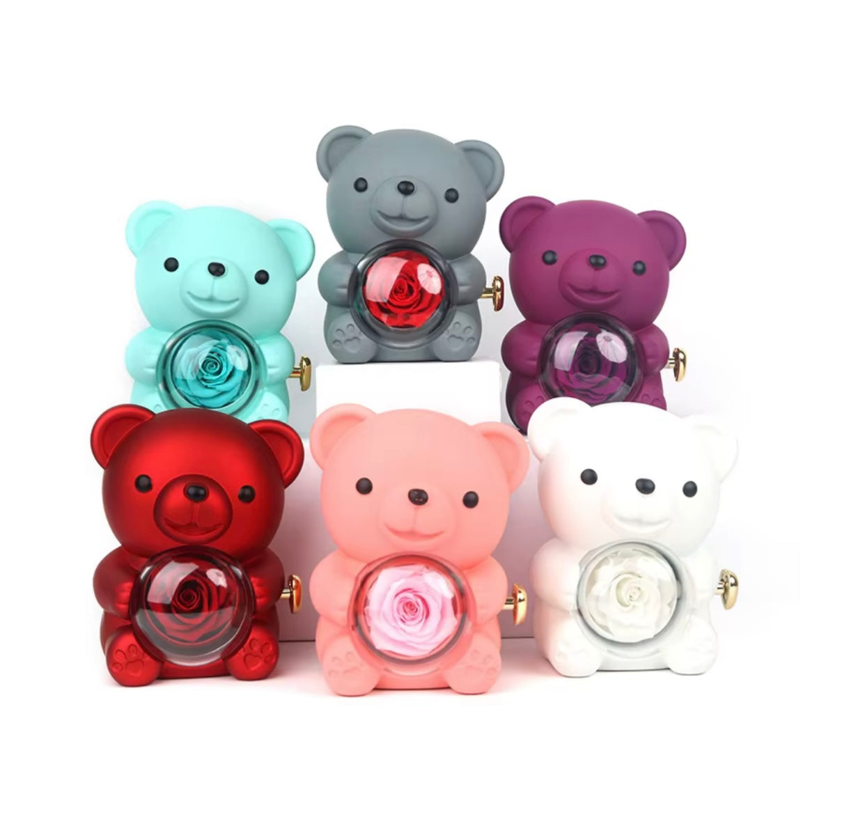 Eternal Rose Bear With Necklace